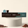 Cohoma Organic Peppermint Coffee Capsules box, Nespresso-compatible, displayed with capsule and coffee beans, emphasizing the refreshing mint flavor.