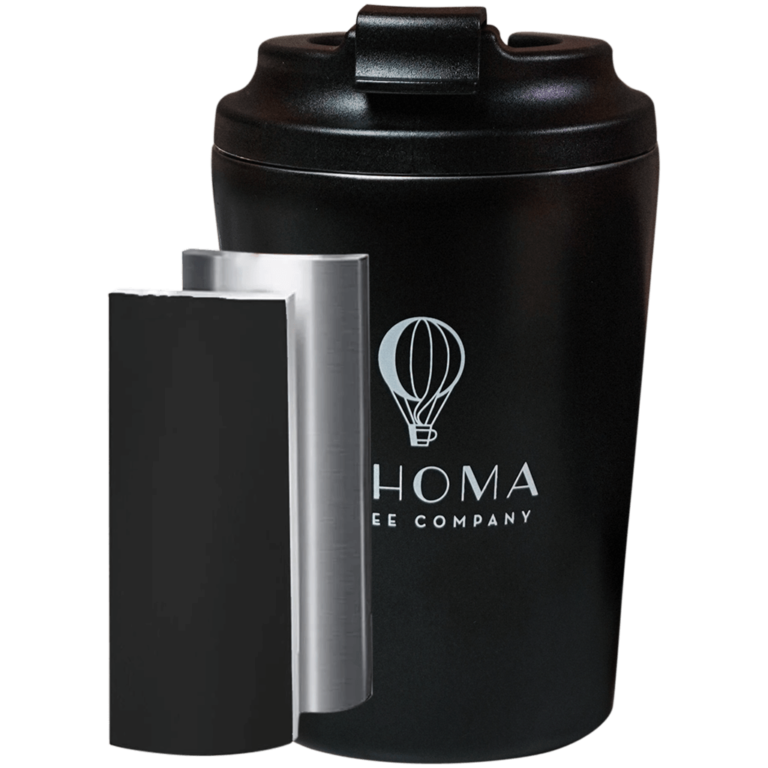 “Double-wall insulation technology in a Cohoma Coffee hot tumblr, designed to maintain beverage temperature for extended periods